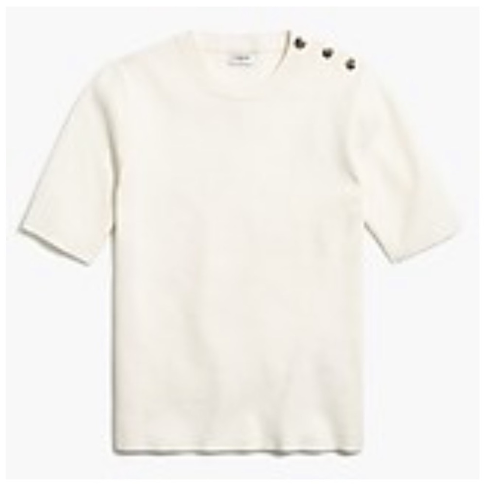 J. Crew Factory Short-sleeve button sweater